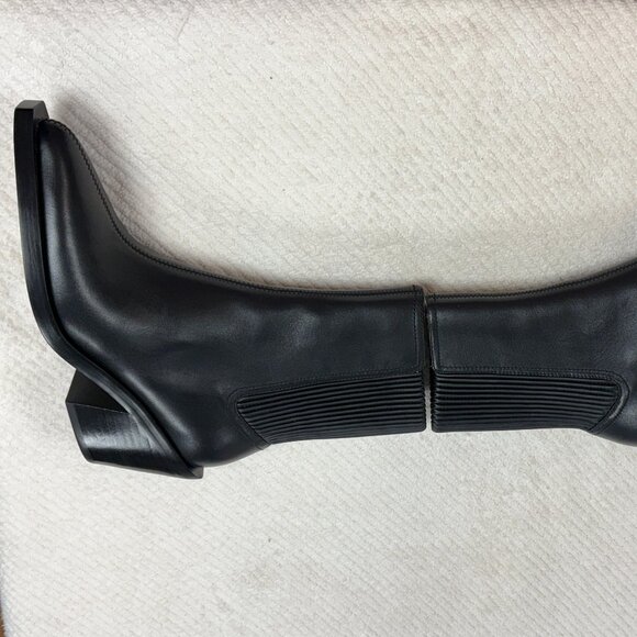 $250-NEW-Coach-Women-CN136-Black leather heel Boots.Sz-6B/8B.Vietnam. - Picture 11 of 15